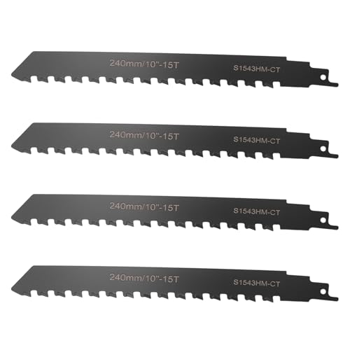 Darmlly 4X SäBelsäGeblatt Hartmetall Wolframkarbid zum Schneiden Von PoröSem Beton, Faserzement, Ziegel 240 Mm/9,45 von Darmlly