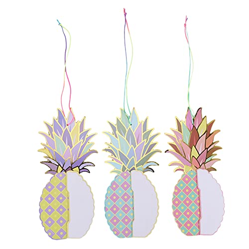 Darmlly Farbe Ananas Form Papier Wabenbälle Tabellenmittelstück Sommer Strand Tropical Dekoration 3 Stücke von Darmlly