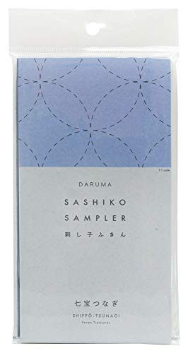 DARUMA Sashiko Sampler Original Tuch Marineblau (sieben Gründe) von Daruma