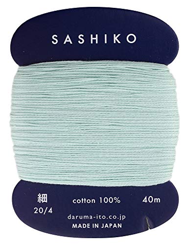 Daruma Sashiko Garn - 40m Mint Cream - Japanische Stickerei von Yokota von Daruma