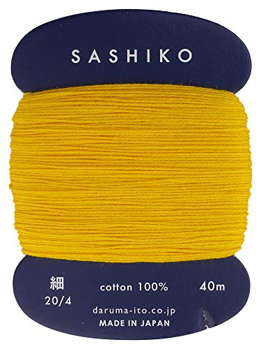 Daruma Sashiko-Garn, 40 m, Goldgelb von Daruma