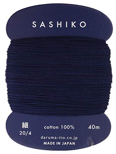 Yokota Sashiko-Garn, 40 m, dunkles Marineblau von Daruma