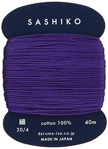 Yokota Sashiko Verdünnungsgarn, 40 m, Farbe 223 –violett– japanische Stickerei von Daruma