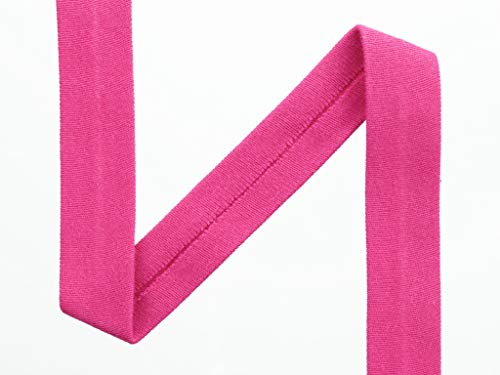 Das hüpfende Komma 1m Jersey-Schrägband Farbe pink Uni von Das hüpfende Komma