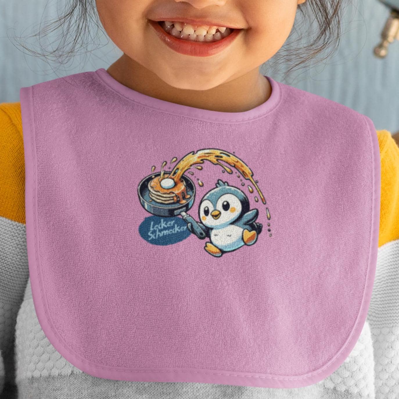 Baby-Lätzchen Pinguin, Geschenk Geburt, Süßes Lätzchen Biobaumwolle, Baby Kleinkind, Baby Bib, Mit Spruch, Hochwertig, Nachhaltig von DattiDesignsStore