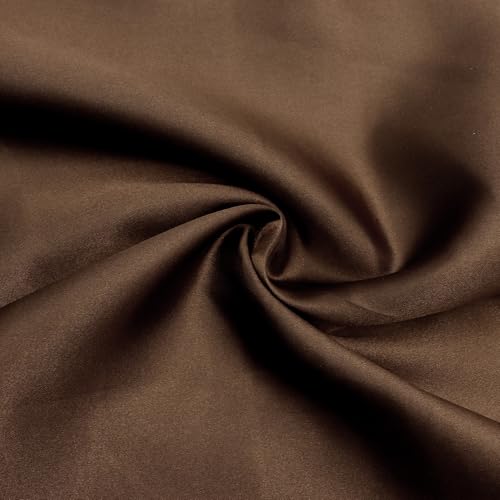 David Angie Satinstoff pro Yard, 91 x 140 cm, Satin-Stoff, seidiger Stoff, glatter Braut-Satin-Stoff für weiche Charmeuse-Satin-Stoff für Hochzeitskleid, DIY Handwerk (Kaffee) von David Angie