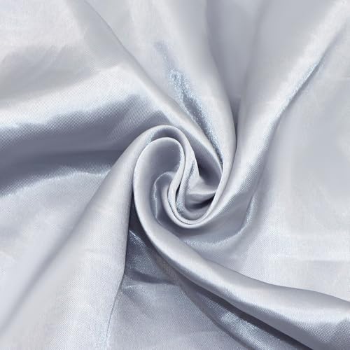 David Angie Satinstoff pro Yard, 91 x 140 cm, Satinstoff, seidiger Stoff, glatter Braut-Satin-Stoff für weiche Charmeuse-Satin-Stoff für Hochzeitskleid, DIY Handwerk (grau) von David Angie