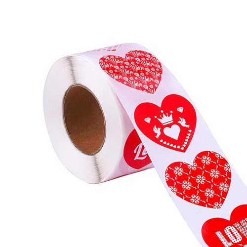 Stück Valentinstag Herzaufkleber 25 Mm 38 Mm Selbstklebende Verpackungsetiketten Für Hochzeits Valentinsverpackungen von Dawutocap