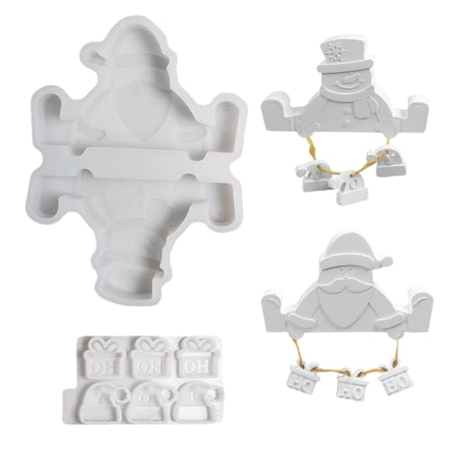 Weihnachten Santa Schneemann Silikon Formen Für Epoxidharz Beton Zement Silikon Formen Für Kunst Handwerk Gips Ornament von Dawutocap