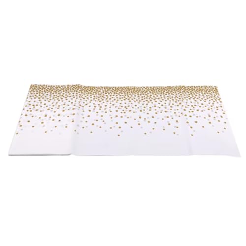 Daxingyu 274×137cm Tischdecke Dekoration liefert Heißprägen Schwarze Punkte Wegwerfparty Tischdecke Party Geburtstag Hochzeit Gold Rose Gold Silber Bankett Tischdecke,Gold von Daxingyu