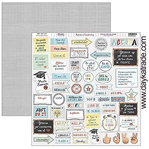 Dayka Trade Scrapbooking-Papier Dayka Texte und Sprüche 30,5 x 31,5 cm, bunt, Regular von Dayka Trade