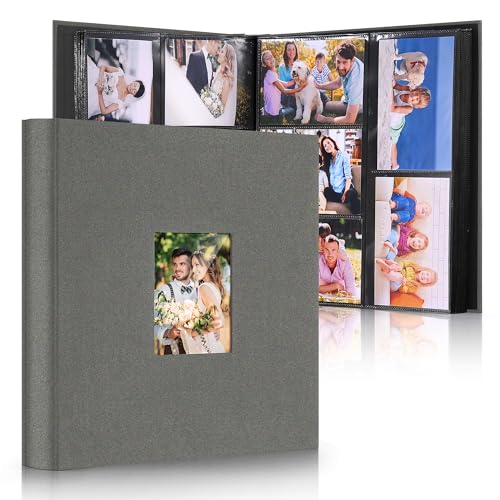 DazSpirit Fotoalbum, 10 x 15 cm, 600 Einstecktaschen, Leineneinband, vertikales Fotoalbum, große Kapazität, ideal als Hochzeitsalbum, Familienfotos, Reiseerinnerungen und als Weihnachtsgeschenk von DazSpirit