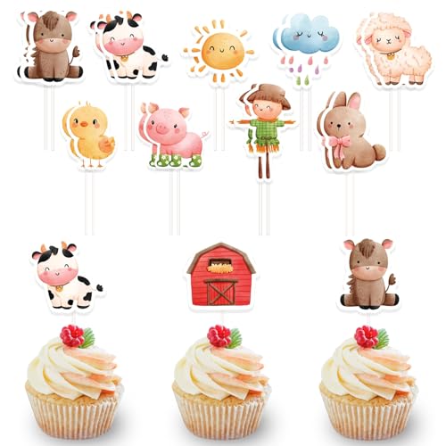DazzJoy 20 Stück Tortendeko Bauernhof Jungen Mädchen,Cupcake Topper Bauernhof Tortendeko,Bauernhof Geburtstag Deko für Kinder,Torten Deko Kuh Deko,Nutztiere Kuchendeko,Bauernhof Deko Geburtstag DazzJoy 20 Stück Tortendeko Bauernhof Jungen Mädchen,Cupcake Topper Bauernhof Tortendeko,Bauernhof Geburtstag Deko für Kinder,Torten Deko Kuh Deko,Nutztiere Kuchendeko,Bauernhof Deko Geburtstag von Dazzjoy
