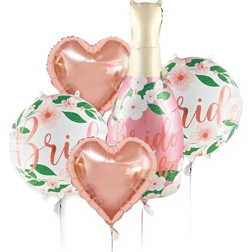 DazzJoy Bride to Be Deko Rosegold Ballons, JGA Deko Hochzeit Luftballons, Junggesellenabschied Frauen Deko Folienballons, Bachelorette Party Accessories, JGA Accessoires Frauen, Hochzeit Verlobung von Dazzjoy