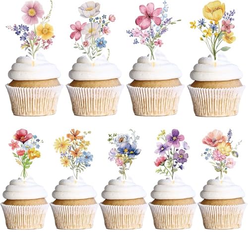 DazzJoy Cupcake Topper Blumen von Dazzjoy