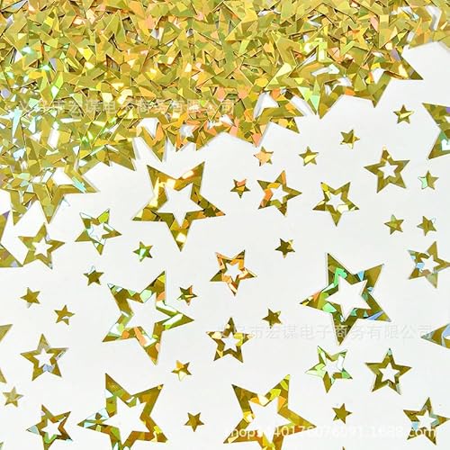 DazzJoy Glitzer Sterne Konfetti,Glitzersterne Streudeko Weihnachten,Pailletten Stern Tischdeko Silvester, Sterne Deko,Streusterne Konfetti Geburtstag Hochzeit Karneval (Gold) von Dazzjoy