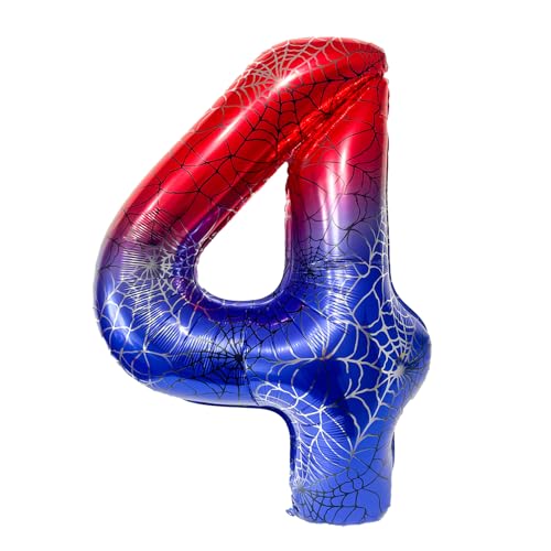 DazzJoy Spider Geburtstagsdeko 4 Jahre Junge, Spinnen Luftballon 4 Jahre, Spidey 40 Zoll 4 Luftballons Zahl, Spinnen Deko 4. Geburtstag Junge, Helium Ballon 4 Geburtstag Junge DazzJoy Spider Geburtstagsdeko 4 Jahre Junge, Spinnen Luftballon 4 Jahre, Spidey 40 Zoll 4 Luftballons Zahl, Spinnen Deko 4. Geburtstag Junge, Helium Ballon 4 Geburtstag Junge von Dazzjoy