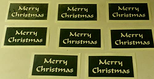 20 x Merry Christmas stencils for etching on glass hobby craft glassware von Dazzle Glitter Tattoos