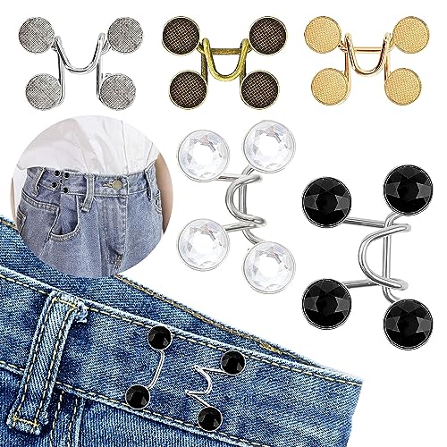 10 Stück Hosenbund Enger Machen Knöpfe Hosen Enger Machen Hose Enger Machen Clip Hosen Enger Machen Clip Knöpfe Ohne Nähen Nagelfreie Taillenschnallen Verstellbare Pearl Jean für Hosen Jeans von Dbuwqips