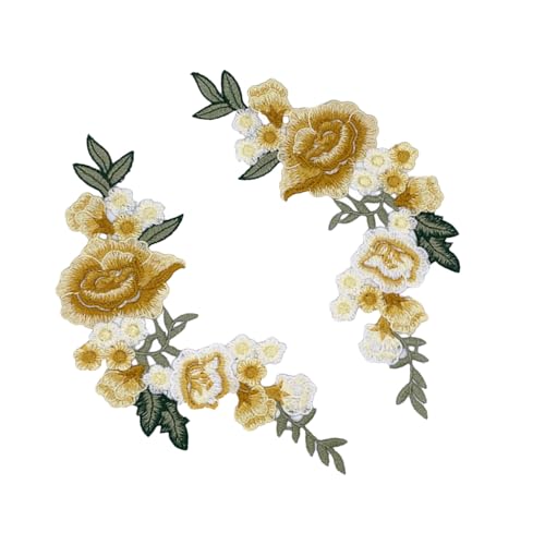 1 Paar Blumen-Stickerei-Flicken zum Aufnähen, handgefertigte bestickte Applikationen für Kleidung, Jacken, Basteldekoration 1 Paar Blumen-Stickerei-Flicken zum Aufnähen, handgefertigte bestickte Applikationen für Kleidung, Jacken, Basteldekoration von Dcaknri