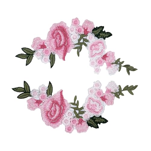 1 Paar Blumen-Stickerei-Flicken zum Aufnähen, handgefertigte bestickte Applikationen für Kleidung, Jacken, Basteldekoration 1 Paar Blumen-Stickerei-Flicken zum Aufnähen, handgefertigte bestickte Applikationen für Kleidung, Jacken, Basteldekoration von Dcaknri