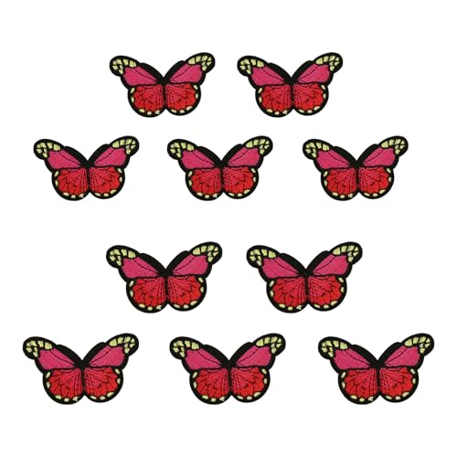 10 x Schmetterlings-Aufnäher zum Aufbügeln, bestickt, Schmetterlingsapplikation, zum Aufnähen, Reparaturflicken für Kleidung, Jacken, Jeans, Taschen, Hüte 10 x Schmetterlings-Aufnäher zum Aufbügeln, bestickt, Schmetterlingsapplikation, zum Aufnähen, Reparaturflicken für Kleidung, Jacken, Jeans, Taschen, Hüte von Dcaknri
