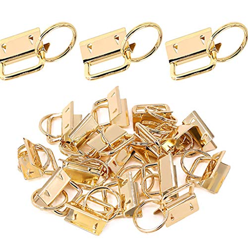 50 Stück 2,5 cm für Schlüsselanhänger-Hardware mit Schlüsselring-Set für Taschen, Armbänder, Band, Gurtband, geprägt, Handarbeit, 25 mm von Dcaknri