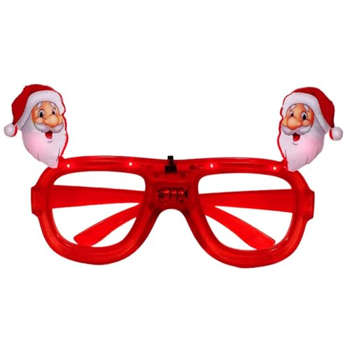 Dcaknri Einzigartige Urlaubsbrille für Weihnachtsfeiern, lustige Cartoon-Weihnachtsmann-Brille, Rahmen, Urlaub, Party, Kostüm, Brillen, Requisiten von Dcaknri