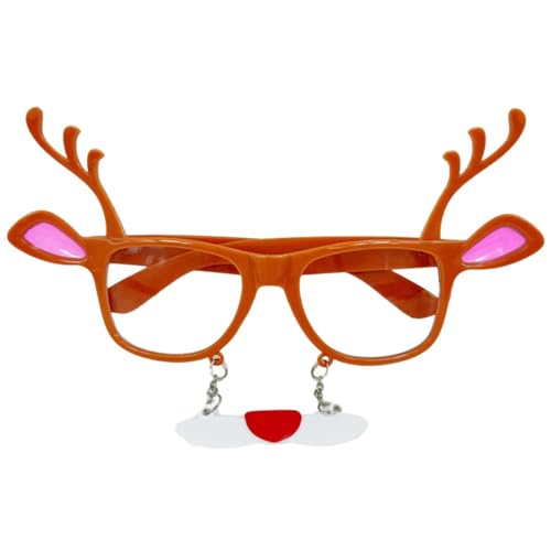 Dcaknri Einzigartige Urlaubsbrille für Weihnachtsfeiern, lustige Cartoon-Weihnachtsmann-Brille, Rahmen, Urlaub, Party, Kostüm, Brillen, Requisiten von Dcaknri