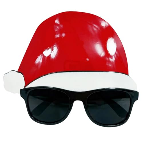 Dcaknri Einzigartige Urlaubsbrille für Weihnachtsfeiern, lustige Cartoon-Weihnachtsmann-Brille, Rahmen, Urlaub, Party, Kostüm, Brillen, Requisiten von Dcaknri