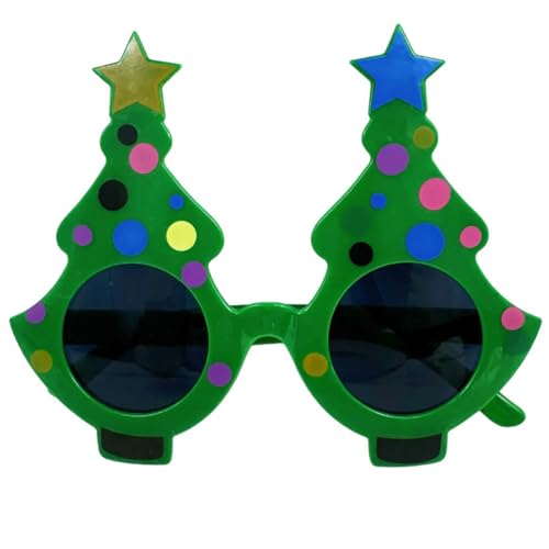 Dcaknri Einzigartige Urlaubsbrille für Weihnachtsfeiern, lustige Cartoon-Weihnachtsmann-Brille, Rahmen, Urlaub, Party, Kostüm, Brillen, Requisiten von Dcaknri