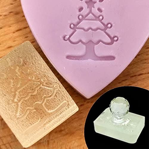 Dcaknri Transparenter Seifenstempel mit Weihnachtsmotiven, natürliche Bio-Seifenherstellung, Acryl-Stempel, Harzherstellung, Acrylkapitel von Dcaknri