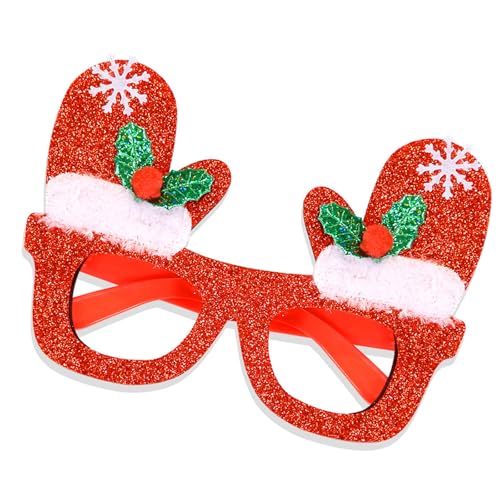 Dcaknri Weihnachtsbrillenrahmen, Weihnachtsbrille, Kostüm, kreative Brille, Schneemänner, Party-Zubehör von Dcaknri