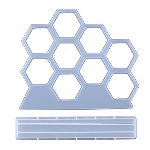 Schmuckständer, Kristall-Epoxidharz-Form, sechseckige Form, Ohrringständer, Silikon, Heimdekoration, Gießwerkzeuge von Dcaknri