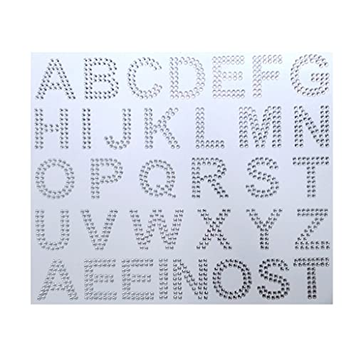 Selbstklebende 3D-Buchstaben, 4 cm, Diamant-Aufkleber, transparent, selbstklebend für Strass-Aufkleber zum Basteln von Dcaknri