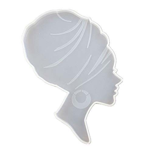 for Head Lare Beauty Rollin-Tablett-Formen für Epoxidharz, Afro, weiblich, Silikonharz, Astin Home Deor R von Dcaknri