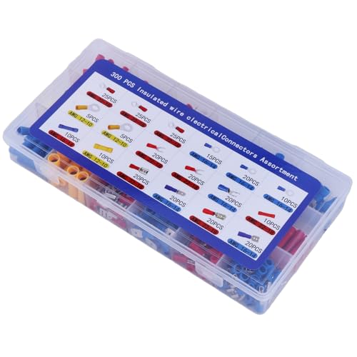 300-teiliges Crimp Set Für Elektrische Drähte Elektrische Crimp Steckverbinder Isolierte Crimp Klemmen Ringe Set Für Reparaturen Und Projekte von Ddujbtp