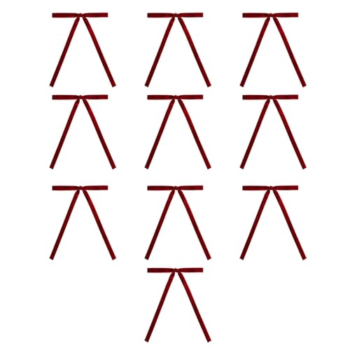 Ddujbtp 10 x Samt-Fransen mit Bindeband, stilvolle saisonale Verzierung, vorgebundenes Band, Schmetterlingsknoten-Ornament von Ddujbtp