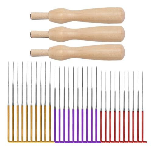 Ddujbtp Filznadel-Sets für Filz, Spielzeug, Handwerk, Anfänger, Filzzubehör, Starter-Kits, Wollfilznadel mit Holzgriff von Ddujbtp