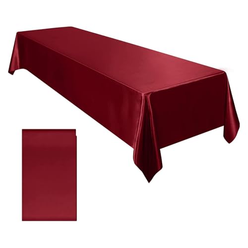 Ddujbtp Pflegeleichte Baumwoll-Leinen-Satin-Tischdecke, verschönert das Essen für Hochzeiten und festliche Bankette von Ddujbtp