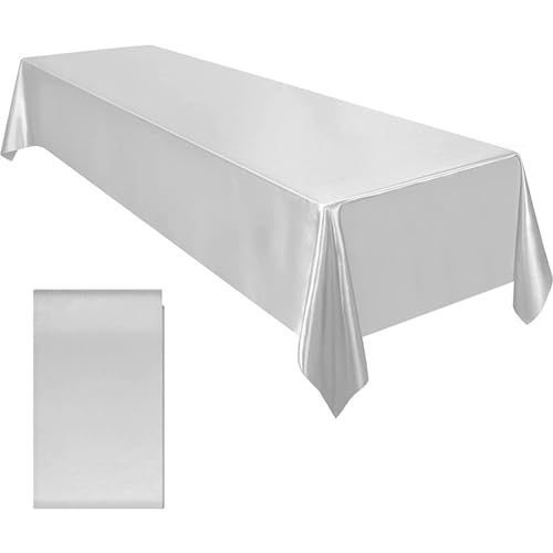 Ddujbtp Pflegeleichte Baumwoll-Leinen-Satin-Tischdecke, verschönert das Essen für Hochzeiten und festliche Bankette von Ddujbtp