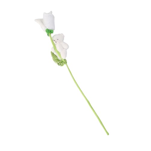 Ddujbtp Plüsch-Blume, Bärenform, Hochzeitszubehör, bequeme Stofftiere, Plüsch-Ornament, handgefertigtes Geschenk für Paare von Ddujbtp