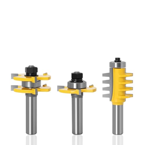 3pcs 12mm 1/2-Zoll-Schaftgelenk Zusammenbinden Router Bits Zunge & Rille T-Slot-Mahlen-Fräser Für Holzholzarbeiten Schneidwerkzeuge,12mm Schaft 3pcs 12mm 1/2-Zoll-Schaftgelenk Zusammenbinden Router Bits Zunge & Rille T-Slot-Mahlen-Fräser Für Holzholzarbeiten Schneidwerkzeuge,12mm Schaft von Ddyspan