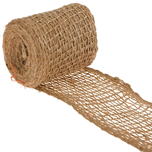 DéVa Juteband natur 6cm x 3m - Jutegewebe - Jute Dekoration - Jutestoff Dekoband von DéVa