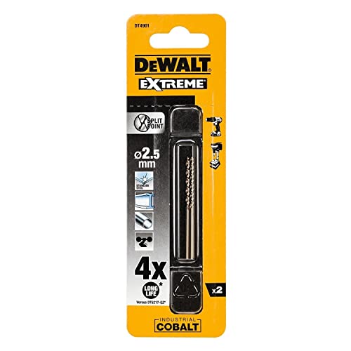 DeWALT DT4901 Industrial Cobalt Boor HSS 2.5mm 2 stuks von DeWALT