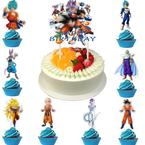 DecPty Dekorationen Kuchendekoration Cupcake Toppers Tortendeko Deko Geburtstag Cupcake Toppers Set Kuchen Dekoration Junge Cake Topper für Kinde (Q) von DecPtyTa