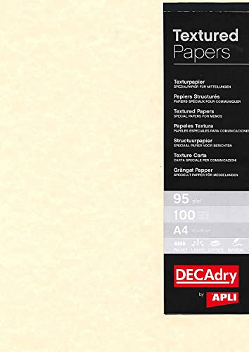 Decadry Briefpapier, Pergamentpapier, 95 g/m², Champagner, 100 Stück von Decadry