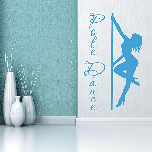 Vinyl Wandtattoo Pole Dance Kunst Tanzen Fitness Eignung Symbol Pilates Gymnastik Sportclub Dekoration für Fitnessstudio Tanzstudio Wandaufkleber Wandsticker Wanddekoration Fototapete A480 von DecalStoreVienna