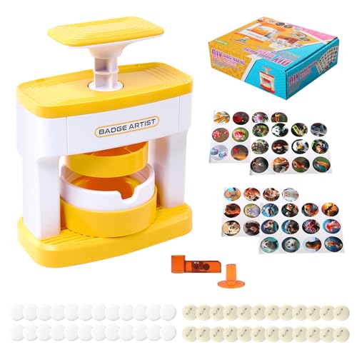 Button Maker Badge Machine mit 48 Abzeichen, 55 mm Buttonmaschine Hochwertiges ABS Material, Kann DIY Abzeichen Buttons Umweltfreundlich und Geruchlos, für die Herstellung von Abzeichen, Geschenken von Dechoga