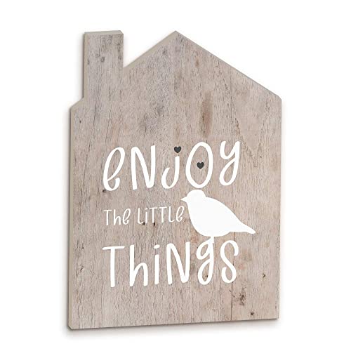 Enjoy The Little Things Holzdekoration, handgefertigte Holzformen, eine originelle Idee zur Dekoration des Hauses, zum Aufhängen oder Aufstellen von Declea